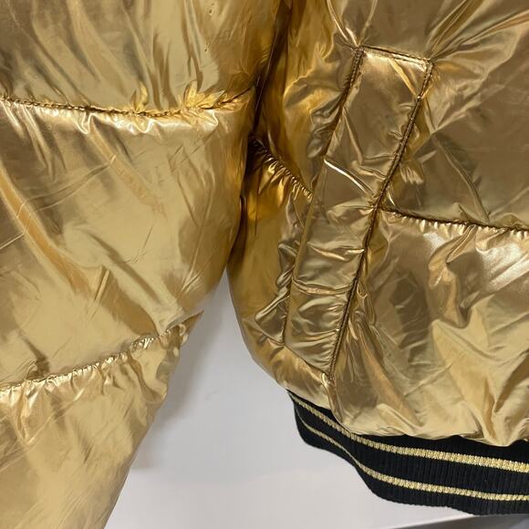 Pittsburgh Steelers G-III 4Her Gold Metallic Puffer Jacket - Picture 4 of 8